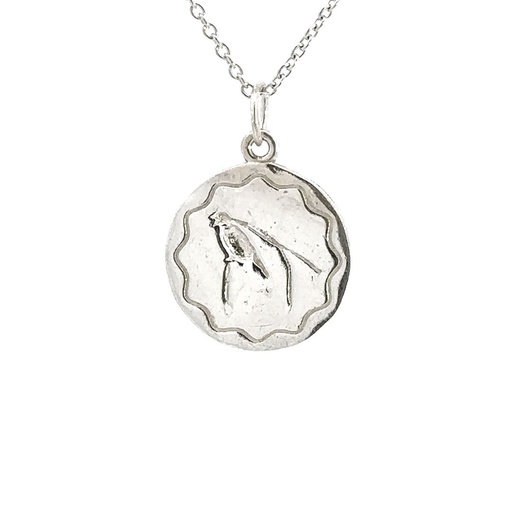 [000962] King Of Saxony Bird Of Paradise Pendant In Sterling Silver