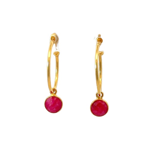 [001074] Earrings | Hoops With a Touch of Sparkle