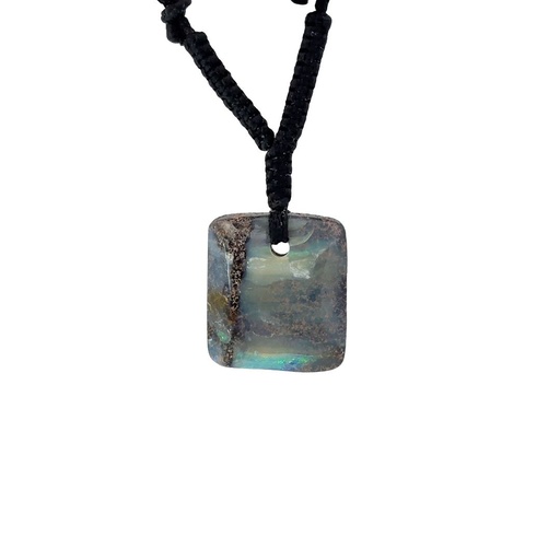 [001075] Australian Boulder Opal on Black Cord