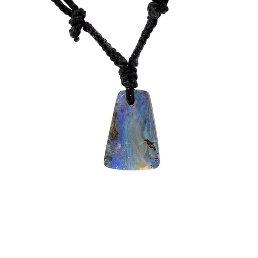 [001083] Australian Boulder Opal on Black Cord