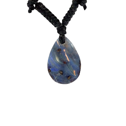 [001084] Australian Boulder Opal on Black Cord