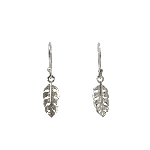 [001107] Small Sterling Silver Traveller Palm Earrings
