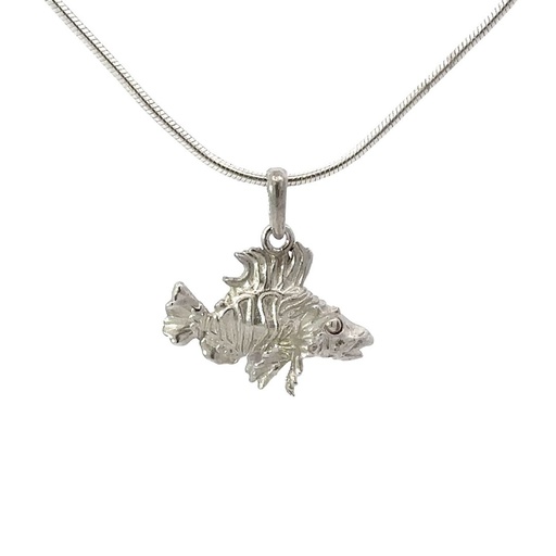[001113] Sterling Silver Lionfish Pendant