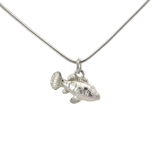 [001114] Sterling Silver Clown Fish Pendant