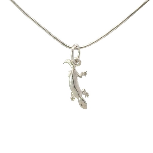 [001116] Sterling Silver Gecko Pendant