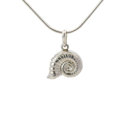 [001123] Sterling Silver Nautilus Shell Pendant