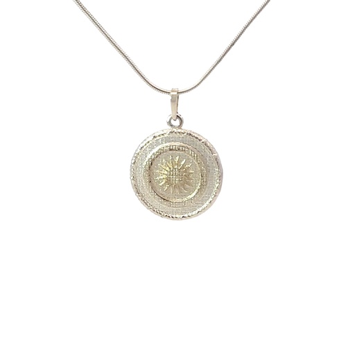 [001133] Small Two Star Goroka Basket Pendant