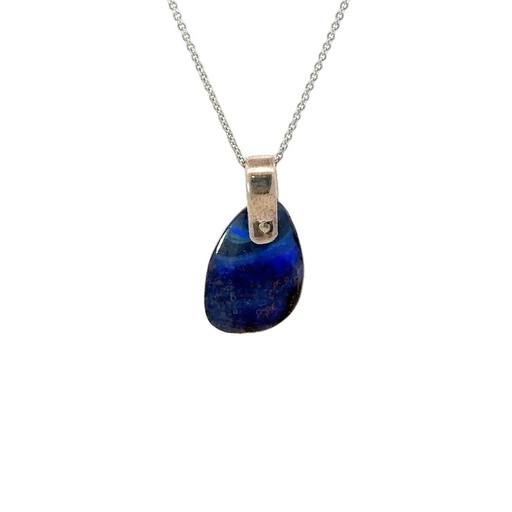 [001178] Sterling Silver Boulder Opal Pendant