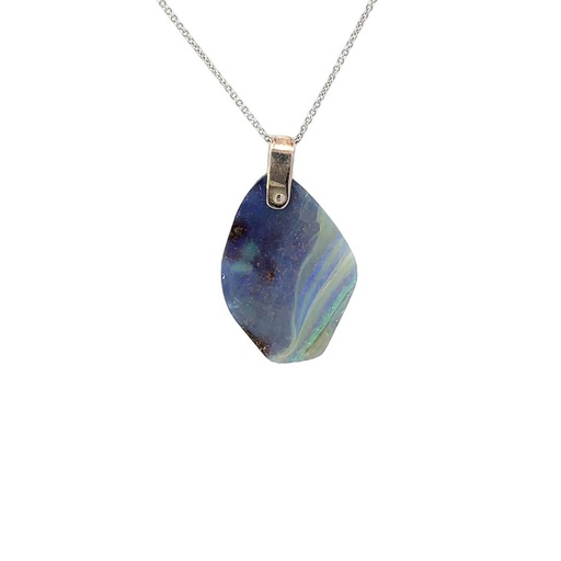 [001182] Australian Boulder Opal Pendant with Silver