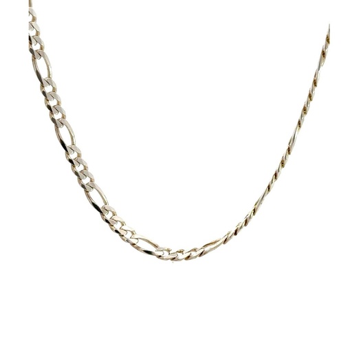 [24214] Figaro Chain In Sterling Silver 4mm Width