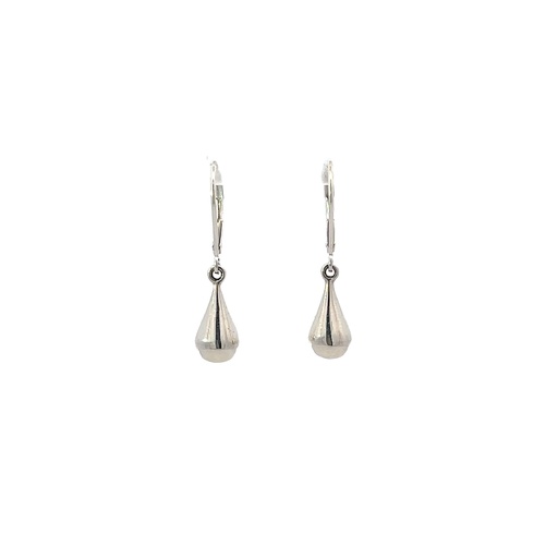 [001365] Sterling Silver Drop Hoops