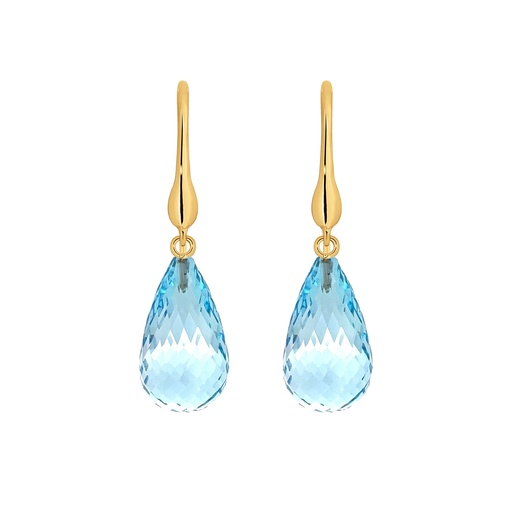 [001449] Topaz Earrings | Blissfully Blue Topaz Briolettes