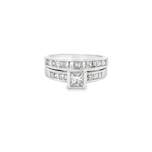 [001473] Diamond Duo Ring 18ct White Gold