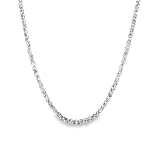 [001478] Sterling Silver 50cm Wheat Chain