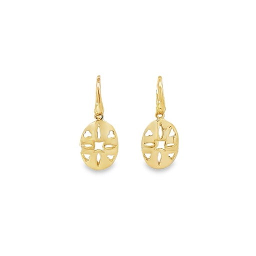 [001484] Gold Earrings | 9K Cut Out Design