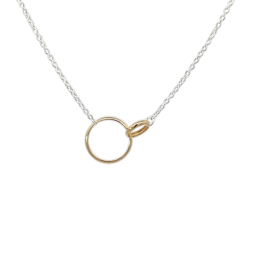 [001488] Petals Silver Necklace | "Grandchildren" With Linked Circless