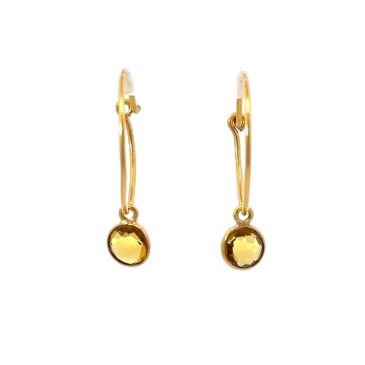 [001577] Earrings | Hoops With a Touch of Sparkle