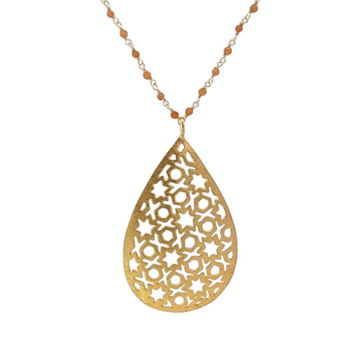 [001620] Necklace | Gold Plated with Citrine