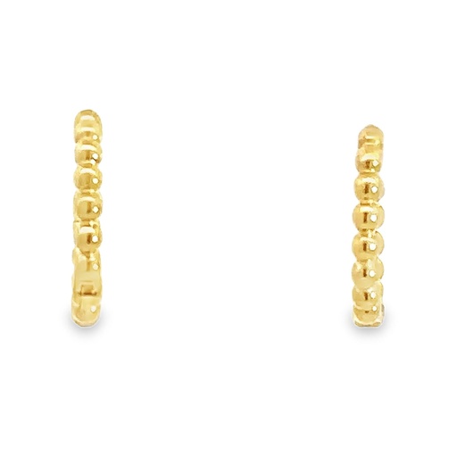 [001664] Huggie Hoop Earrings | Ball Hoop 9K 10mm x 2mm