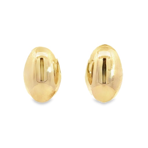 [001665] Huggie Hoop Earrings | 10mm x 10mm Rounded 9K