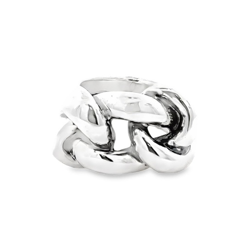 [001703] Ring | Chunky Chain Style In Silver