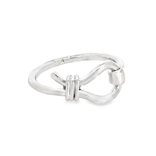 [001708] Ring | Loop & Catch In Silver