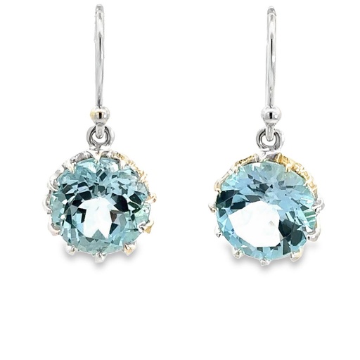 [001710] Earrings | Silver Blue Topaz Drops