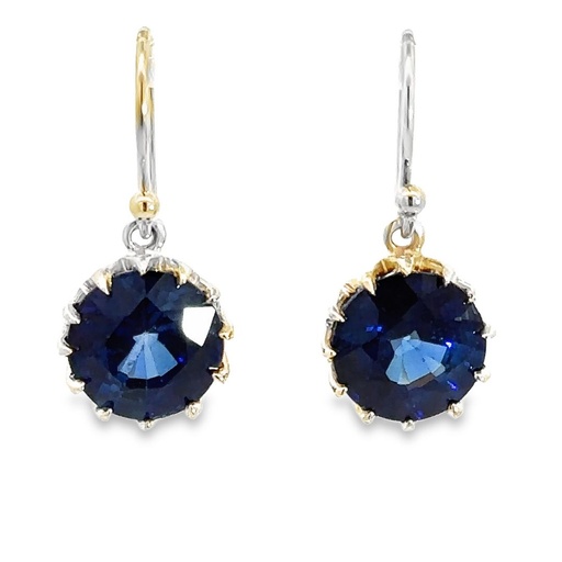 [001712] Earrings | Silver Created Sapphire Drops