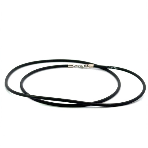 [25830SJCNNEO] Neoprene Necklace 1.8mm With Silver Clasp