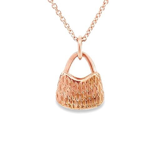 [001775] Pendant | String Bilum In 9K Rose Gold