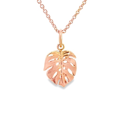 [001777] Pendant | Monstera Leaf In 9K Rose Gold