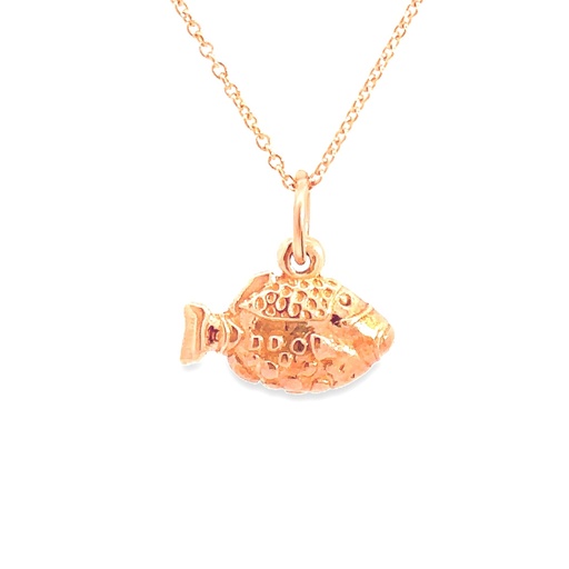 [001836] Triggerfish Pendant In 9K Rose Gold