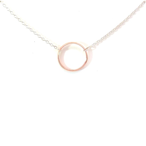 [001869] Petals Silver Necklace | "Grandmother"  With Circle