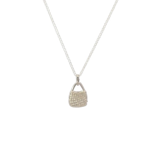 [001872] Silver Pendant | Bilum Bag
