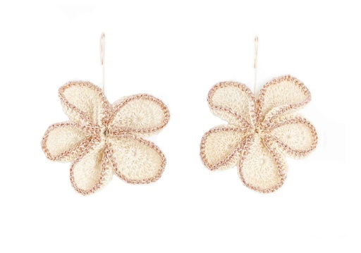 [001875] Bilum and Bilas Earrings | Frangipani