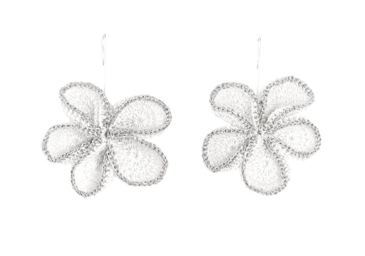 [001876] Bilum and Bilas Earrings | Frangipani