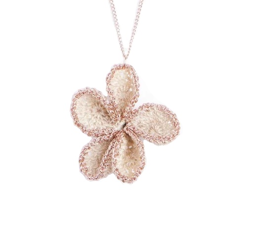 [001881] Bilum and Bilas Necklace | Frangipani