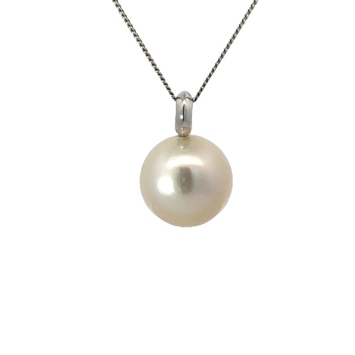 [001904] South Sea Pearl Double Blade Pendant In 9KWG