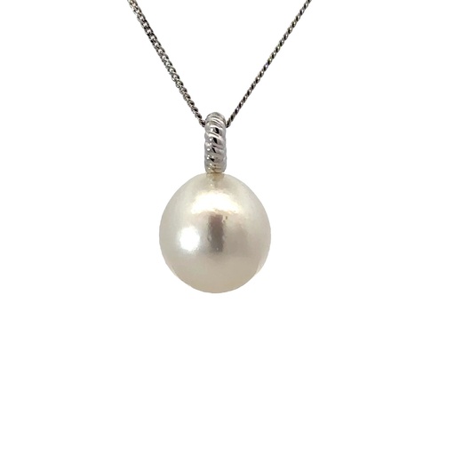 [001905] South Sea Pearl Rope Pendant In 9KWG