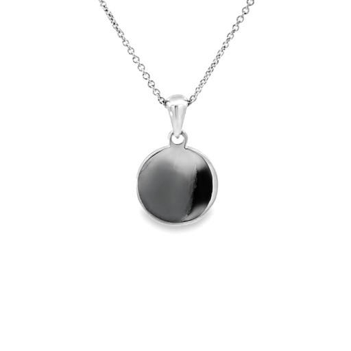[001927] Engraving Pendant | Round Sterling Silver Tag