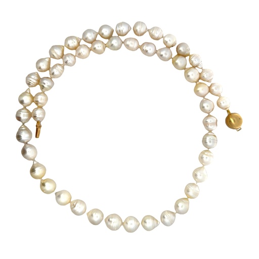 [001936] Pearl Necklace | South Sea with 18ct Yellow Gold Ball Clasp