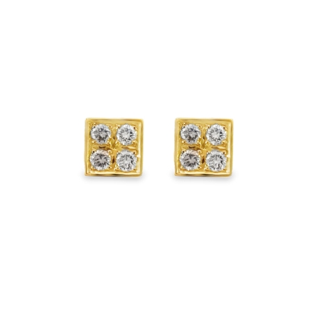 [001940] Diamond Earrings | Square Shape