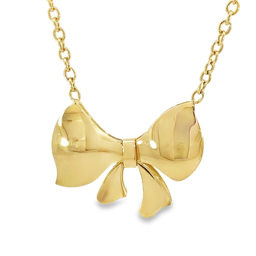 [001945] Bow Necklace | 18ct Yellow Gold