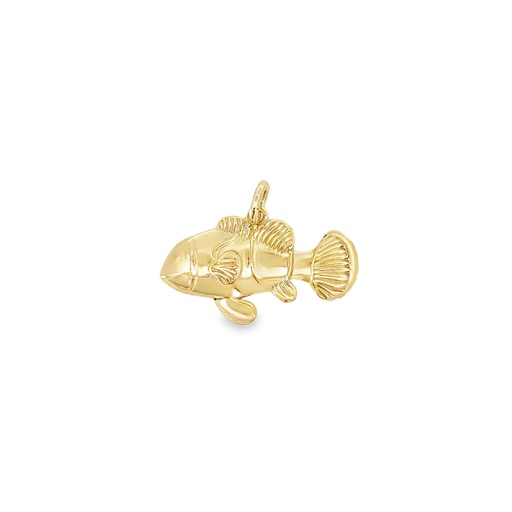 [001958] Clownfish Pendant In 9K Yellow Gold
