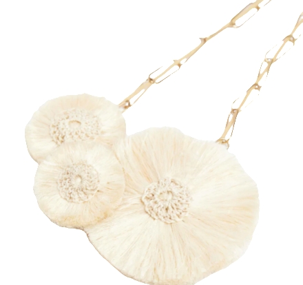 [001968] Statement Hibiscus Necklace By Bilum and Bilas