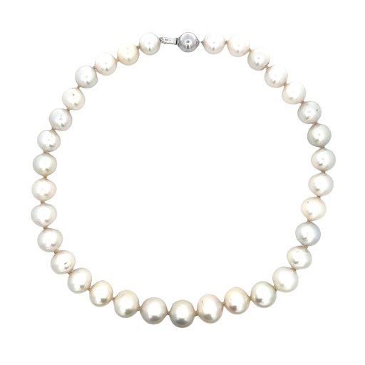 [001981] South Sea Pearl Necklace With 14ct White Gold Ball Clasp