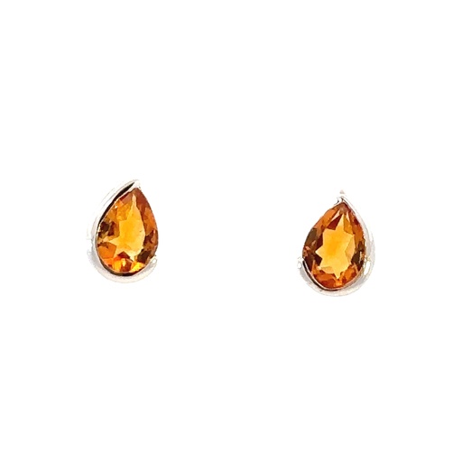 [001990] Citrine Stud Earrings| 14ct