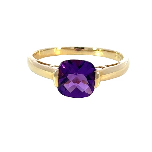 [002046] Amethyst 14K Yellow Gold Ring