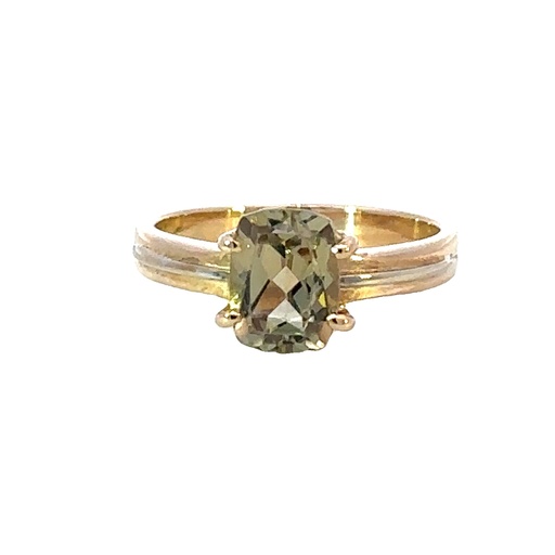 [002064] Dioptase Gemstone 14ct Yellow Gold Ring