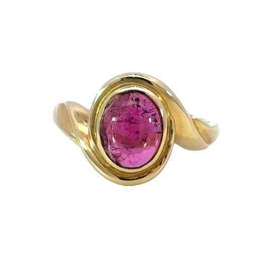[002065] Tourmaline Pink 18ct Yellow Gold Ring